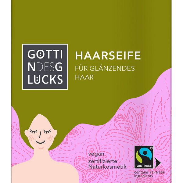Göttin des Glücks Haarseife für glänzendes Haar mit Olivenöl 2 x 80 g von Göttin des Glücks