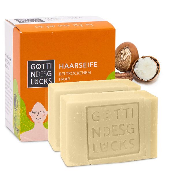 Göttin des Glücks Haarseife für trockenes Haar mit Shea Butter 2 x 80 g von Göttin des Glücks