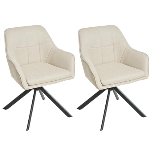 Goeurvant Esszimmerstühle Holzbeine Polsterstuhl Stühle Esszimmer aus Polyester Küchenstühle 2er Set drehbarer Stühle Esszimmer für Wohnzimmer, Beige Goeurvant Esszimmerstühle Holzbeine Polsterstuhl Stühle Esszimmer aus Polyester Küchenstühle 2er Set drehbarer Stühle Esszimmer für Wohnzimmer, Beige von Goeurvant