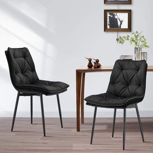 Goeurvant Esszimmerstühle Schwarz Samt 2er Set Dicker Sitz Küchenstühle Wohnzimmerstühle Polsterstuhl Stühle Esszimmer mit Metallbeinen und Rückenlehnen Goeurvant Esszimmerstühle Schwarz Samt 2er Set Dicker Sitz Küchenstühle Wohnzimmerstühle Polsterstuhl Stühle Esszimmer mit Metallbeinen und Rückenlehnen von Goeurvant