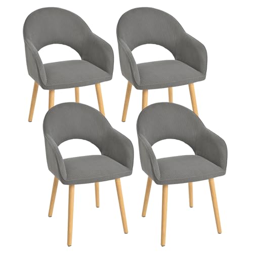 Goeurvant Esszimmerstuhl Cord Dunkelgrau 4er Set Küchenstuhl Armlehnenstuhl Polsterstuhl Stühle Esszimmer mit Armlehne und Holzbeine Wohnzimmerstuhl für Küche Wohnzimmer Goeurvant Esszimmerstuhl Cord Dunkelgrau 4er Set Küchenstuhl Armlehnenstuhl Polsterstuhl Stühle Esszimmer mit Armlehne und Holzbeine Wohnzimmerstuhl für Küche Wohnzimmer von Goeurvant