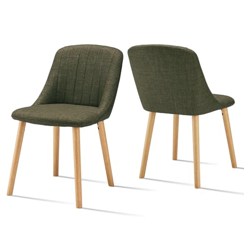 Goeurvant Esszimmerstuhl 2er Set Grün Küchenstuhl Stühle Esszimmer mit Massivholz-Beine und Rückenlehne Wohnzimmerstuhl aus Polyester Goeurvant Esszimmerstuhl 2er Set Grün Küchenstuhl Stühle Esszimmer mit Massivholz-Beine und Rückenlehne Wohnzimmerstuhl aus Polyester von Goeurvant
