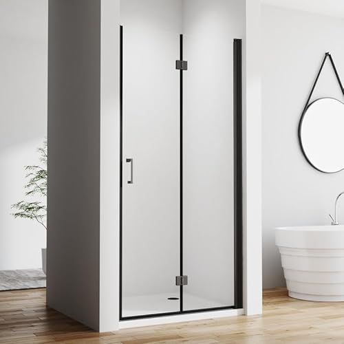 Duschkabine in Nische Falttür 90x195cm Faltbar Nischentür Schwarz, Glas Duschabtrennung in Nische Faltbare Duschwand aus 6mm ESG Nano Sicherheitsglas, Duschtür Dusche Höhe 195cm Duschkabine in Nische Falttür 90x195cm Faltbar Nischentür Schwarz, Glas Duschabtrennung in Nische Faltbare Duschwand aus 6mm ESG Nano Sicherheitsglas, Duschtür Dusche Höhe 195cm von Goezes