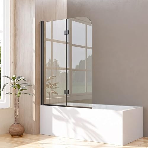 Duschwand für Badewanne 2-teilig 100x140cm Faltbar Schwarz Doppelfaltflügeltür Duschtrennwand, Trennwand Badewannenwand Sicherheitsglas Badewannenaufsatz Dusche mit 6mm Nano Glas Duschwand für Badewanne 2-teilig 100x140cm Faltbar Schwarz Doppelfaltflügeltür Duschtrennwand, Trennwand Badewannenwand Sicherheitsglas Badewannenaufsatz Dusche mit 6mm Nano Glas von Goezes
