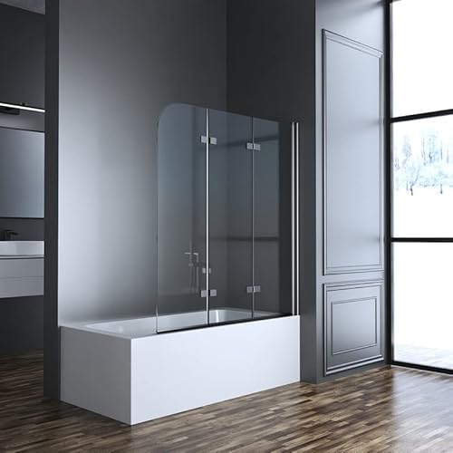 Duschwand für Badewanne Schwarz 120x140cm 3-teilig Faltbar Duschabtrennung, Falttür Glas Duschtrennwand Badewannenwand, Badewannenaufsatz Faltwand mit 6mm ESG NANO Sicherheitsglas Duschwand für Badewanne Schwarz 120x140cm 3-teilig Faltbar Duschabtrennung, Falttür Glas Duschtrennwand Badewannenwand, Badewannenaufsatz Faltwand mit 6mm ESG NANO Sicherheitsglas von Goezes