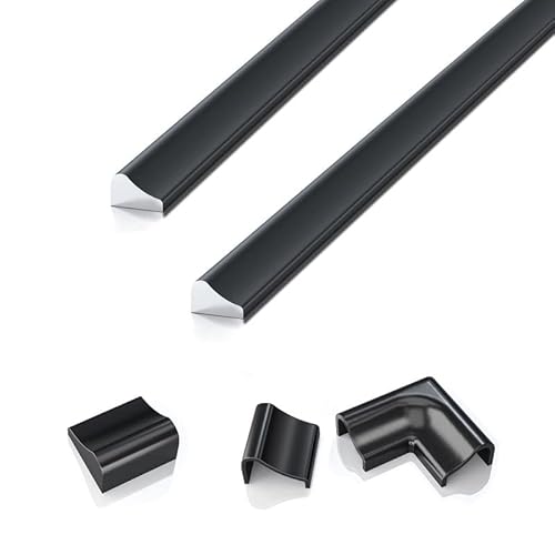 Ersatz Aluminium Schwallschutzleiste Dusche 2 Stück 95 cm für die untere Duschdichtung Duschwand Matt Schwarz Ersatzdichtung Badewanne Wasserabweiser Duschkabine Schwallschutz Chrom Optik Ersatz Aluminium Schwallschutzleiste Dusche 2 Stück 95 cm für die untere Duschdichtung Duschwand Matt Schwarz Ersatzdichtung Badewanne Wasserabweiser Duschkabine Schwallschutz Chrom Optik von Goezes