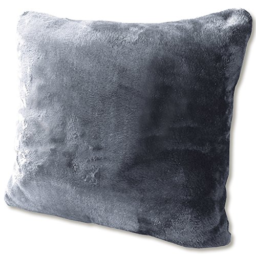 Gözze Flausch Kissen Cashmere-Feeling Sofakissen, 50 x 50 cm Farbe anthrazit (91) von Gözze