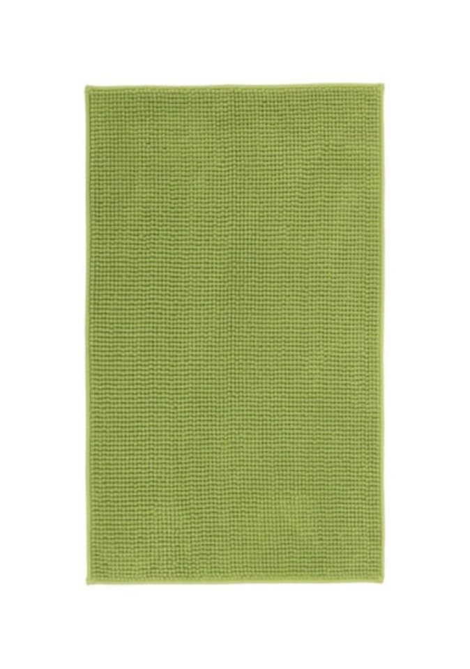 Badematte CHENILLE, Apfelgrün, 100 x 60 cm, Uni, Höhe 15.0 mm, rutschhemmend beschichtet, fußbodenheizungsgeeignet, Polyester, rechteckig von OTTO