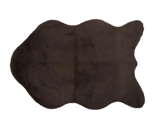 Gözze - Eleganter und Weicher Teppich aus Kunstleder, 80 x 120 cm - Taupe von Gözze