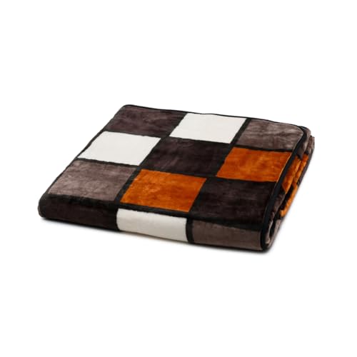 Gözze - Weiche Kuscheldecke, Cashmere Feeling, Hohes Stoffgewicht 500 g/m², Antigua, 150 x 200 cm - Zimt/Schwarz/Weiß Gözze - Weiche Kuscheldecke, Cashmere Feeling, Hohes Stoffgewicht 500 g/m², Antigua, 150 x 200 cm - Zimt/Schwarz/Weiß von Gözze