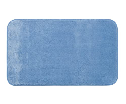 Gözze - Premium Rutschfester Badteppich, RIO, 100% Microfaser, 70 x 120 cm - Blau von Gözze