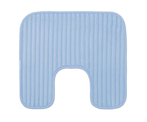 Gözze - Rutschfester Weicher Toilettenteppich in U-Form, 100% Polyester, 50 x 45 cm - Hellblau von Gözze