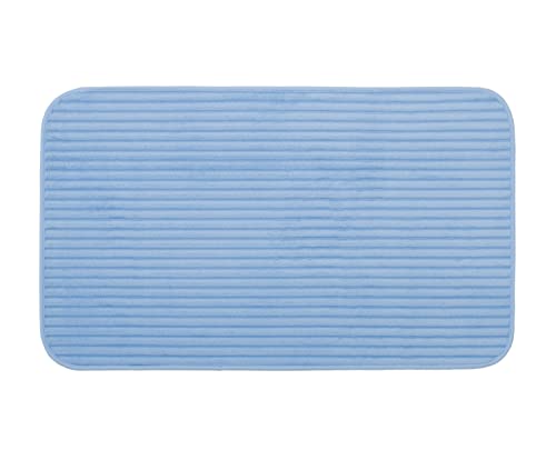 Gözze - Rutschfester Weicher Badeteppich, 100% Polyester, 50 x 70 cm - Hellblau von Gözze