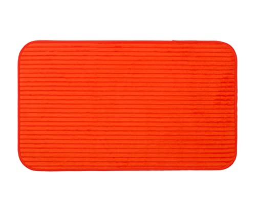 Gözze - Rutschfester Weicher Badeteppich, 100% Polyester, 50 x 70 cm - Orange von Gözze
