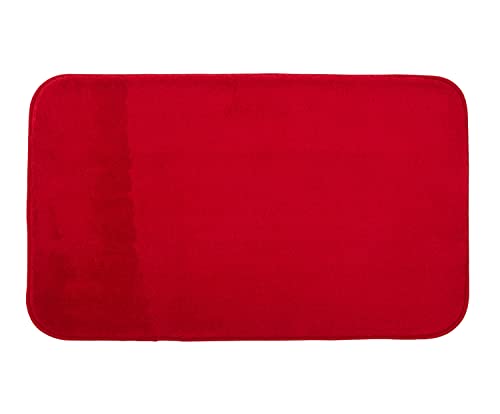 Gözze - Premium Rutschfester Badteppich, RIO, 100% Microfaser, 70 x 120 cm - Rot von Gözze