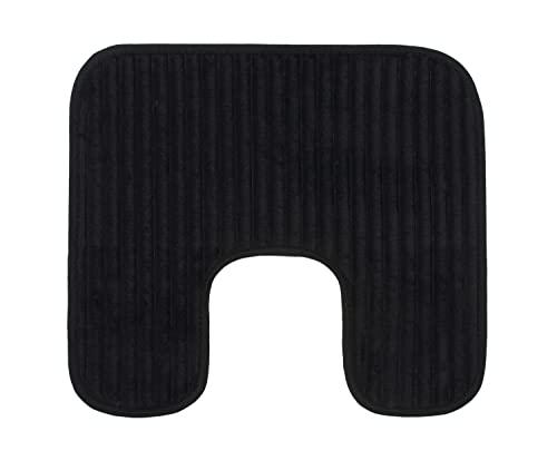 Gözze - Rutschfester Weicher Toilettenteppich in U-Form, 100% Polyester, 50 x 45 cm - Schwarz von Gözze