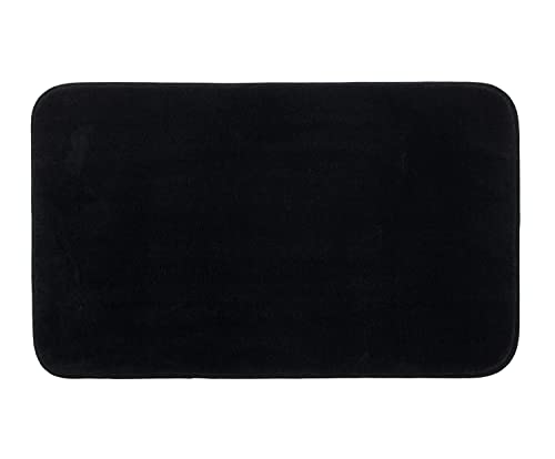 Gözze - Premium Rutschfester Badteppich, RIO, 100% Microfaser, 60 x 100 cm - Schwarz von Gözze