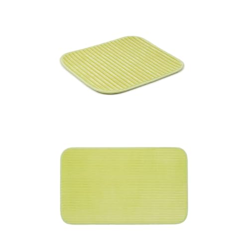 Gözze Badteppich Berlin 2er Set, 50x45 cm + 50x70 cm, Farbe: Limone von Gözze