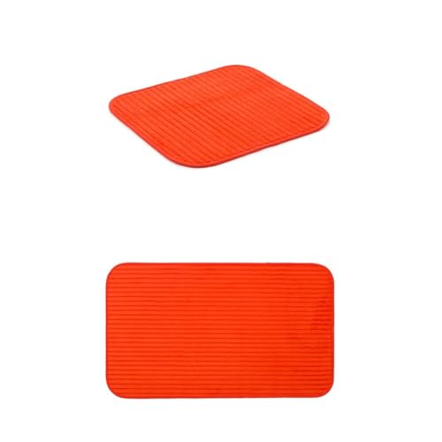 Gözze Badteppich Berlin 2er Set, 50x45 cm + 50x70 cm, Farbe: orange von Gözze