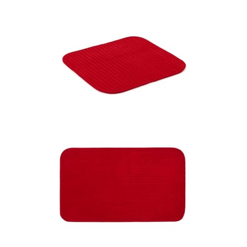 Gözze Badteppich Berlin 2er Set, 50x45 cm + 60x100 cm, Farbe: Bordeaux von Gözze