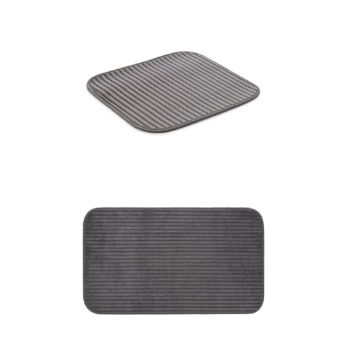Gözze Badteppich Berlin 2er Set, 50x45 cm + 60x100 cm, Farbe: anthrazit von Gözze