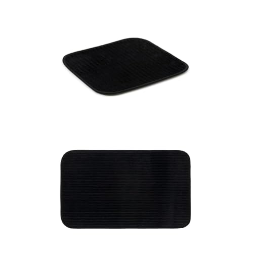 Gözze Badteppich Berlin 2er Set, 50x45 cm + 60x100 cm, Farbe: schwarz von Gözze