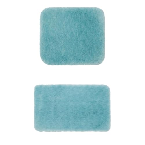 Gözze Badteppich Deluxe 2er Set, 50x45 cm + 50x70 cm, Farbe: Mint von Gözze