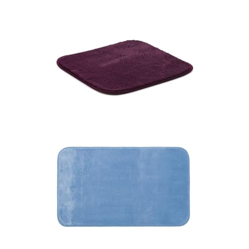 Gözze Badteppich Rio Premium 2er Set, 50x45 cm + 60x100 cm, Farbe: Beere von Gözze