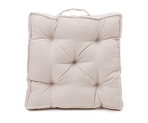 Gözze - Boxkissen mit Tragegriff, Sitzkissen, Gesteppt, Darco, 40 x 40 x 7 cm - Creme Gözze - Boxkissen mit Tragegriff, Sitzkissen, Gesteppt, Darco, 40 x 40 x 7 cm - Creme von Gözze