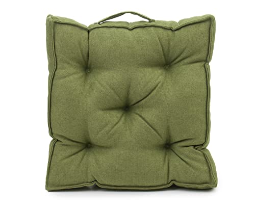 Gözze - Boxkissen mit Tragegriff, Sitzkissen, Gesteppt, Darco, 40 x 40 x 7 cm - Grün Gözze - Boxkissen mit Tragegriff, Sitzkissen, Gesteppt, Darco, 40 x 40 x 7 cm - Grün von Gözze