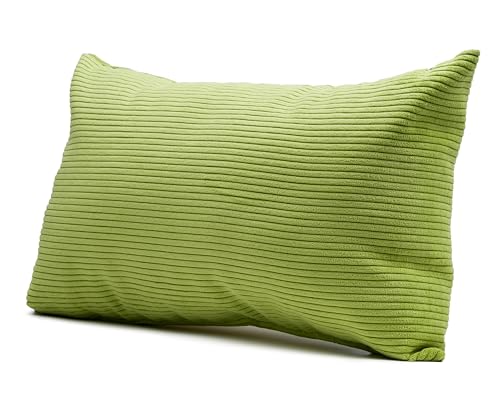 Gözze - Kissen Capri, Dekokissen in Feincord-Optik, Weiches Sofakissen mit Füllung, 100% Polyester, 30 x 50 cm - Hellgrün von Gözze