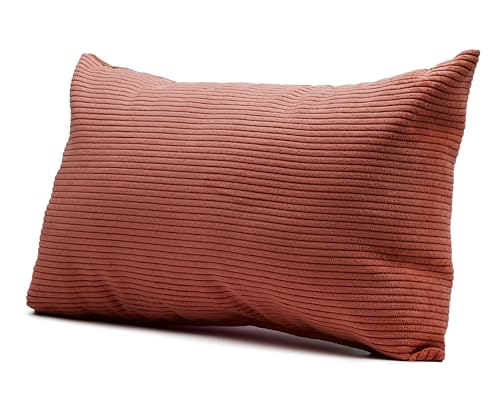 Gözze - Kissen Capri, Dekokissen in Feincord-Optik, Weiches Sofakissen mit Füllung, 100% Polyester, 30 x 50 cm - Zimt von Gözze