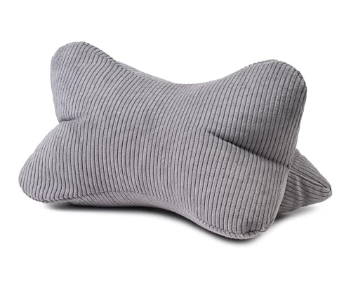 Gözze - Leseknochen Capri, Nackenkissen in Feincord-Optik, Lese- und Relaxkissen für Nacken und Rücken, 40 x 25 cm - Anthrazit von Gözze