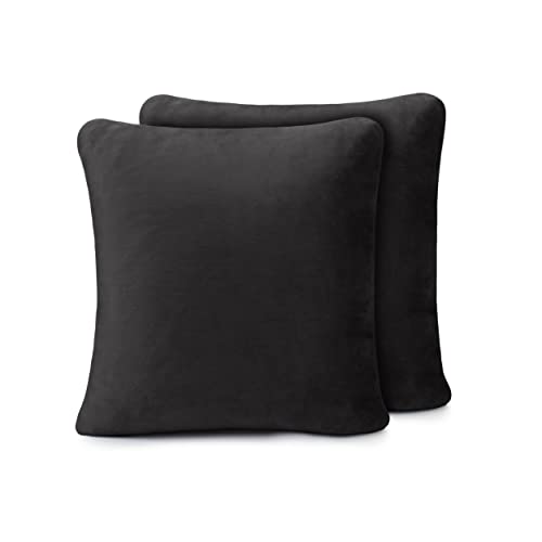 Amago - Kissenbezug 2er Set, Cashmere-Feeling, 50 x 50 cm - Schwarz von Amago