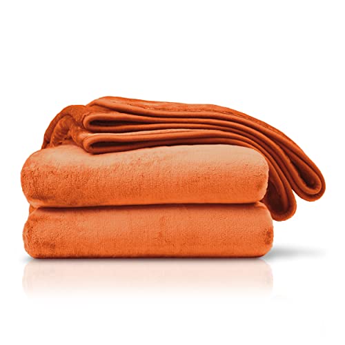 Amago - Kuscheldecke, Cashmere-Feeling, 220 x 240 cm - Terracotta von Amago