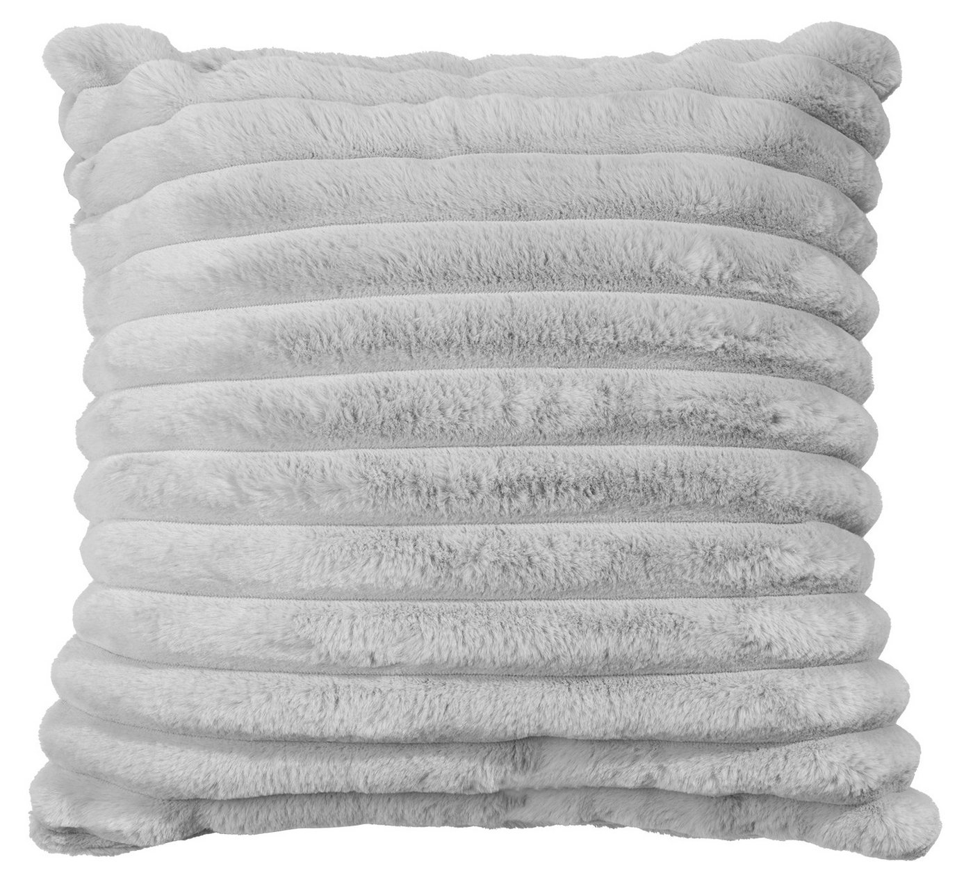 Gözze Dekokissen VITO, Silbergrau, Breitcordoptik, 45 x 45 cm, Polyester von Gözze