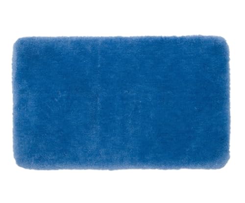 Gözze - Deluxe Badteppich mit extra hohem Flor, 100% Polyester (Mikrofaser), Mit Antirutschbeschichtung, 50 x 70 cm - Taubenblau von Gözze