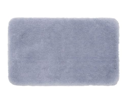 Gözze - Deluxe Badteppich mit extra hohem Flor, 100% Polyester (Mikrofaser), Mit Antirutschbeschichtung, 60 x 100 cm - Silber Gözze - Deluxe Badteppich mit extra hohem Flor, 100% Polyester (Mikrofaser), Mit Antirutschbeschichtung, 60 x 100 cm - Silber von Gözze