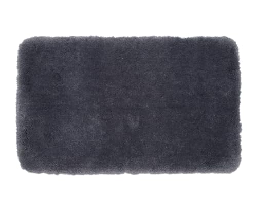 Gözze - Deluxe Badteppich mit extra hohem Flor, 100% Polyester (Mikrofaser), Mit Antirutschbeschichtung, 60 x 100 cm - Anthrazit von Gözze