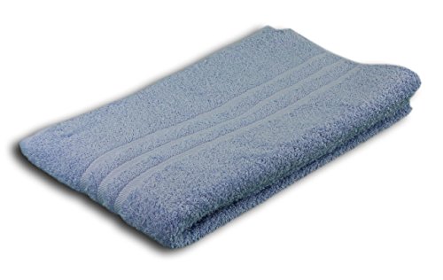 Gözze - Elegantes Handtuch 2er-Set, Sylt, 100% Baumwolle, Dichtes Grundgewebe (440 g/m²), 50 x 100 cm - Taubenblau von Gözze
