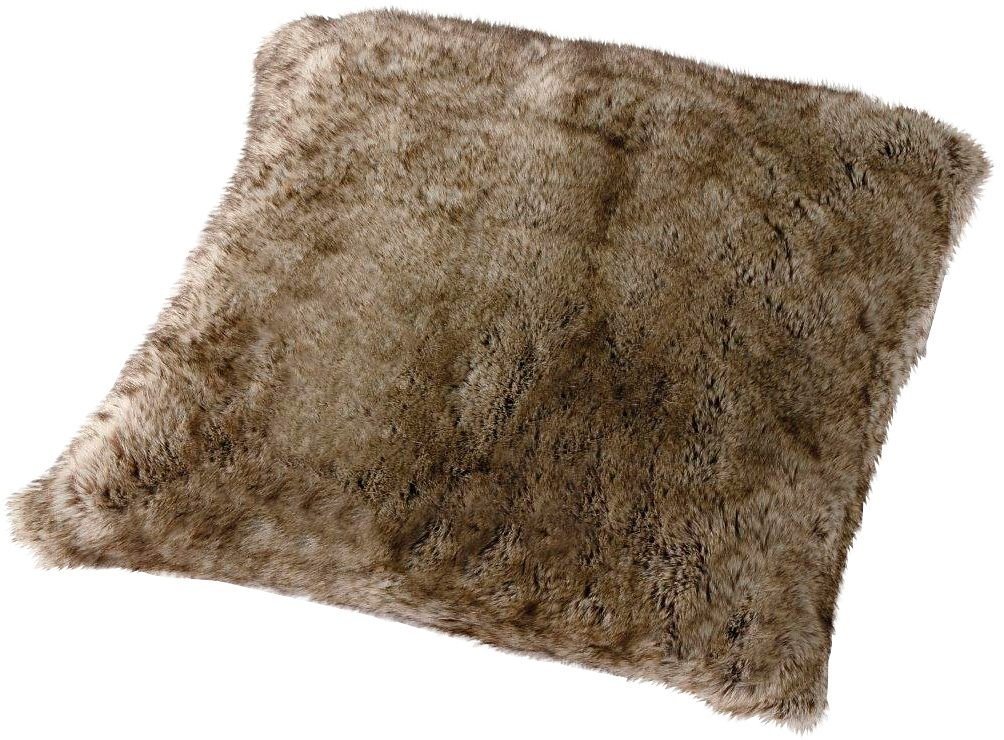 Gözze Fellkissen Wolf Felloptik, Kissenhülle mit Federn gefüllt, 1 Stück von Gözze