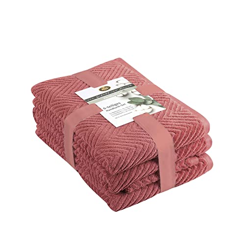 Gözze - Frottier-Set, 2 Handtücher (50 x 100 cm), 2 Duschtücher (70 x 140 cm) und 2 Gästetücher (30 x 50 cm), 100% Baumwolle, 480 g/m² - Rot Gözze - Frottier-Set, 2 Handtücher (50 x 100 cm), 2 Duschtücher (70 x 140 cm) und 2 Gästetücher (30 x 50 cm), 100% Baumwolle, 480 g/m² - Rot von Gözze