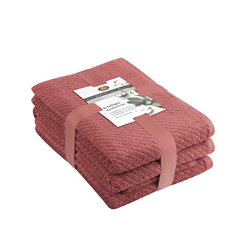 Gözze - Frottier-Set, 2 Handtücher (50 x 100 cm), 2 Duschtücher (70 x 140 cm) und 2 Gästetücher (30 x 50 cm), 100% Baumwolle, 480 g/m² - Rot Gözze - Frottier-Set, 2 Handtücher (50 x 100 cm), 2 Duschtücher (70 x 140 cm) und 2 Gästetücher (30 x 50 cm), 100% Baumwolle, 480 g/m² - Rot von Gözze