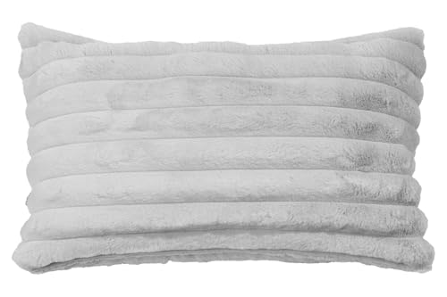 Gözze Kissen - Silbergrau - 30 x 50 cm - mit Reißverschluss - Breitcordoptik von Gözze