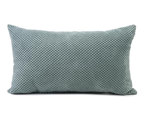 Gözze - Kissen Sven, Dekokissen in genoppter Optik, Weiches Sofakissen mit Füllung, 100% Polyester, 30 x 50 cm - Salbei von Gözze