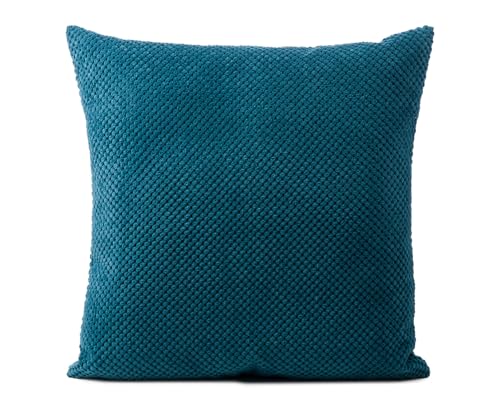 Gözze - Kissen Sven, Dekokissen in genoppter Optik, Weiches Sofakissen mit Füllung, 100% Polyester, 45 x 45 cm - Petrol von Gözze