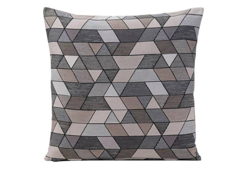 Gözze Kissenbezug ZAPHIRA, 40 x 40 cm, Grau, Baumwolle, (1 Stück), Polyester, mit Reißverschluss von Gözze