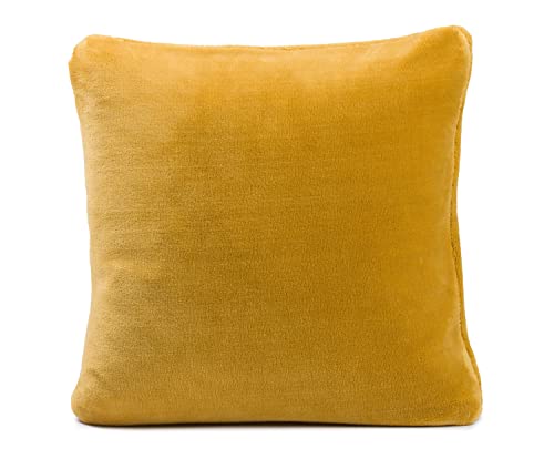 Gözze - Premium Cashmere-Feeling Kissenbezüge, 500 g/m², 50 x 50 cm - Senf von Gözze