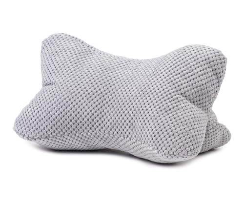 Gözze - Lesekissen Sven, Nackenkissen in genoppter Optik, Lese- und Relaxkissen für Nacken und Rücken, 40 x 25 cm - Silber von Gözze
