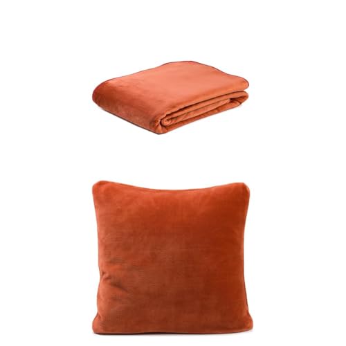 Gözze Premium Cashmere-Feeling Decke und 2er Set Cashmere-Feeling Kissen, 180x220 cm + 50x50 cm, Farbe: Schoko von Gözze